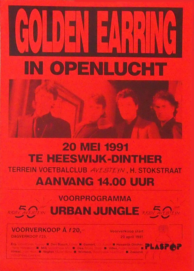 Golden Earring show poster May 20 1991 Heeswijk-Dinther (Collection Edwin Knip)